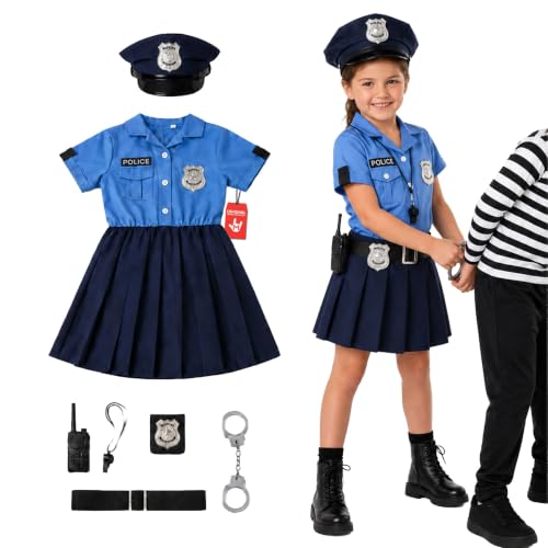 Morph, Girls Police Officer Costume, Kids Cop Costumes, Halloween Costume, L