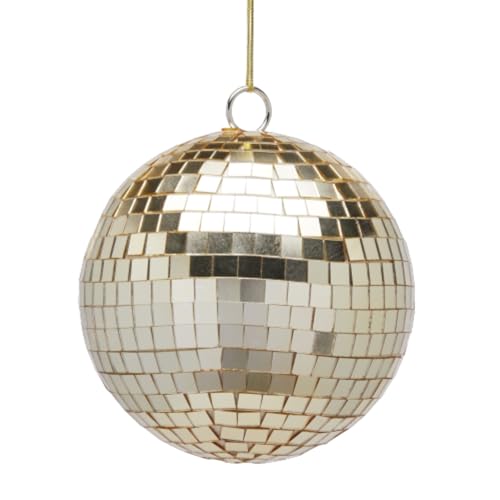 Magie Di Natale Bola De Disco Brillante Para Decoración Interior Dorada 15 Cm