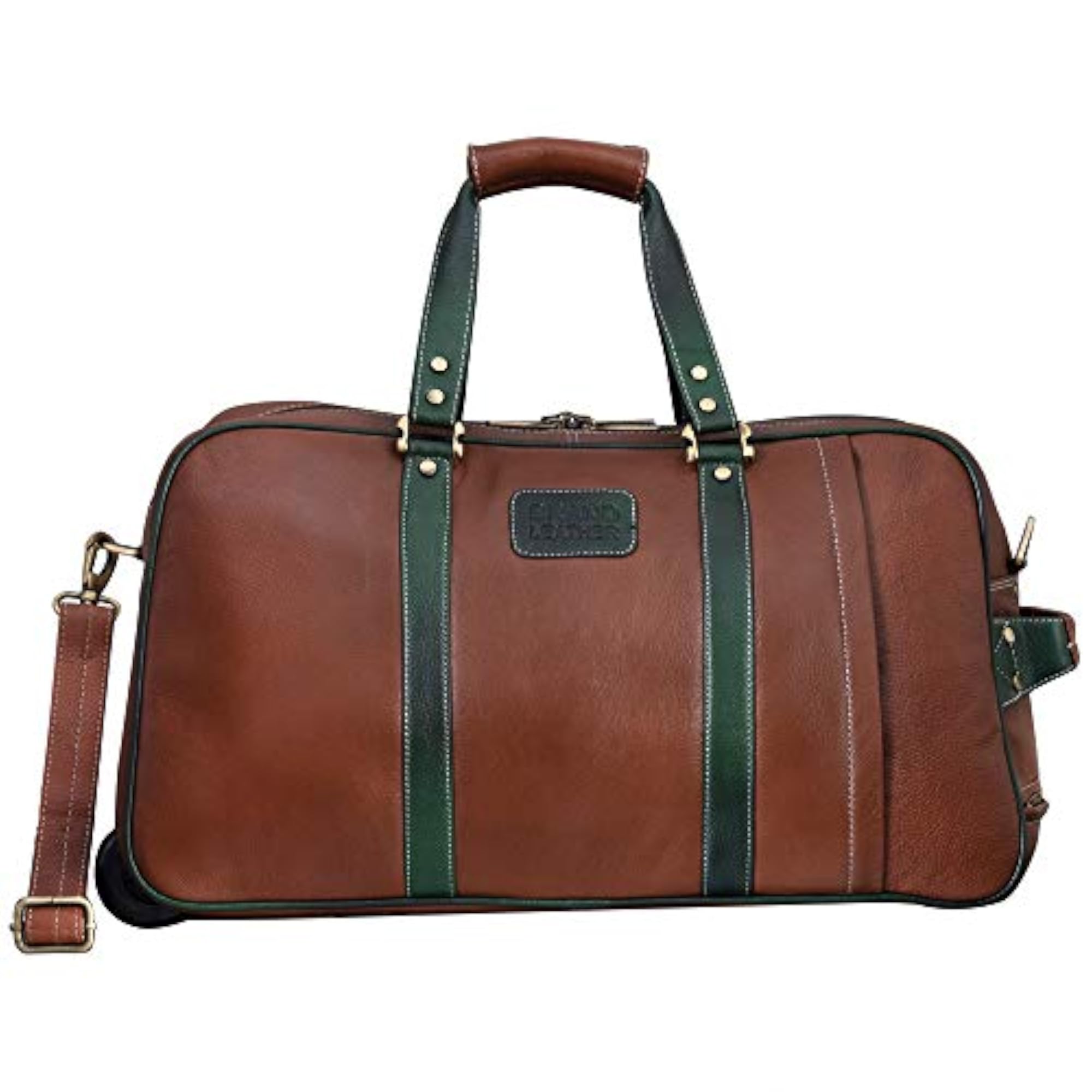 Genuine Combination Colour Soft Sided Travel Duffle with Trolley