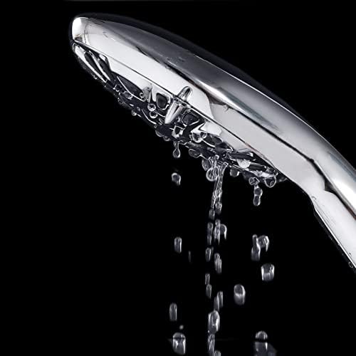 High Pressure Handheld Shower Head 9 Spray Setting Hand Held Showerhead with Powerful Shower Spray Against Low Pressure Water Supply Pipeline, Multi-Functions, Chrome Finish