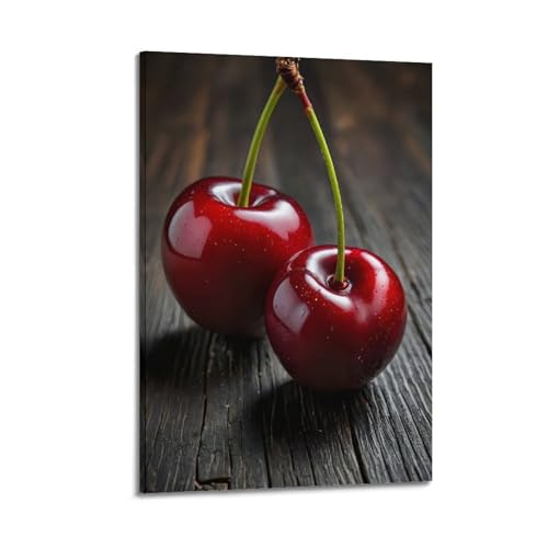 Poster fruits cerises rouges ZHOUKEG pour une decoration de salle a manger cosy