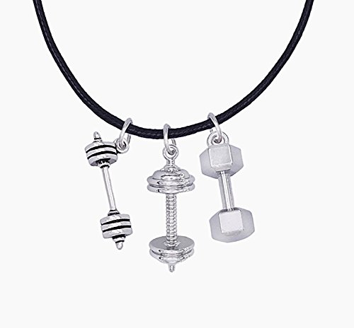 30Pcs Barbell Dumbbell Gym Exercise Sports Bodybuilding Fitness Charm Pendant For Diy Bracelet Necklace Jewelry Making Findings(Antique Silver&Bronze Tone) #TOP5