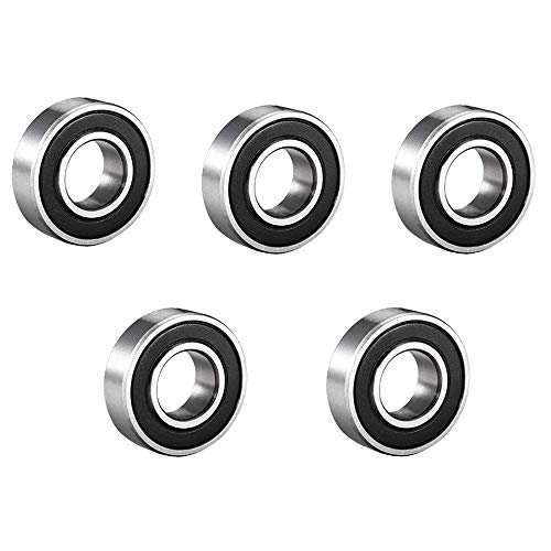 5 Pack Deep Groove Ball Bearing Double Side Rubber Sealed Deep Groove Ball Bearings 15mm x 32mm x 9mm