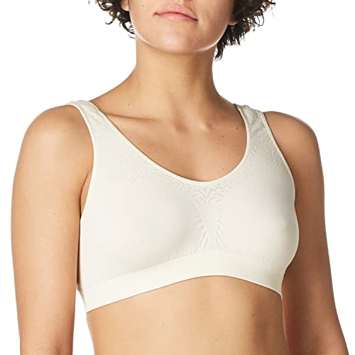 Image of Bali Women's Microfiber Bralette Pack, Comfort Revolution Seamless T-Shirt Bra, Crop Top Bralette, 2-Pack