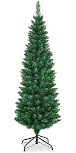 Albero Di Natale Artificiale LIFEZEAL 240 Cm - Foltissimo 1138 Rami, PVC, Base In Metallo, Per Interno/Esterno