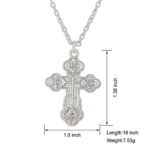 Slavic Pendant Russian Orthodox Crucifix Cross Eastern Church Necklace Men Religious Jewelry For Men Women #TOP4
