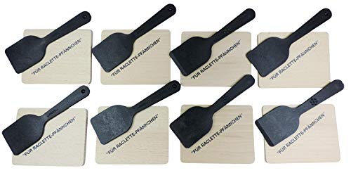 mikken Raclette Zubehör-Set 16 teilig, Nylon, Holz
