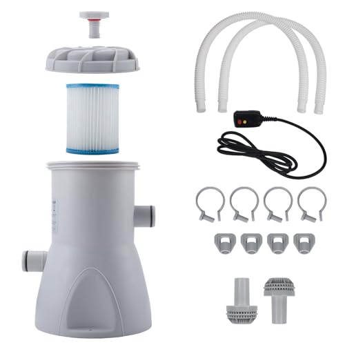 Pool Pump Filter 800 GPH Pool Filters for Above Ground Pool Filter Cartridge for Inflatable Swimming Pools for 800 Gallon Easy Set Pool Filter Pump