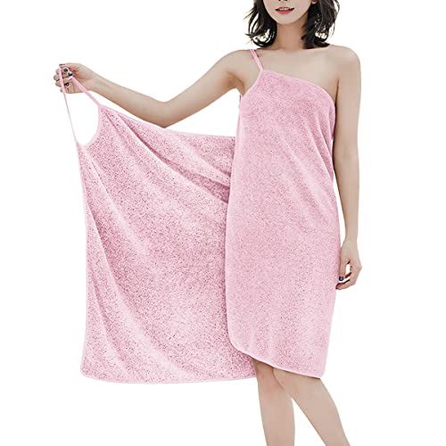 Faxianther Peignoir Femme Serviette de Bain Robe à Col V Peignoir de Bain Absorbant pour Spa Piscine Plage, 70 x 190 cm