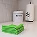 S&T INC. Micro Mesh Fast Drying Kitchen Dish Cloths, Lime Green, 11.5 Inch x 11.5 Inch, 3 Pack