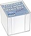 Produktbild König & Ebhardt 860101099 Zettelbox (transparente Knststoffbox, 9,5 x 9,5 x 9,5 cm, 700 Blatt) weiß
