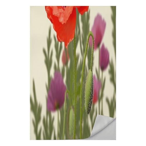 AQRJLPM Poppy Flower Quick Dry Towel Cold Fabric Workout Sweat Towels Highly Absorbing Odor-Free Travel Towel for Hot Yoga Tennis Running Exercise Working Out Camping