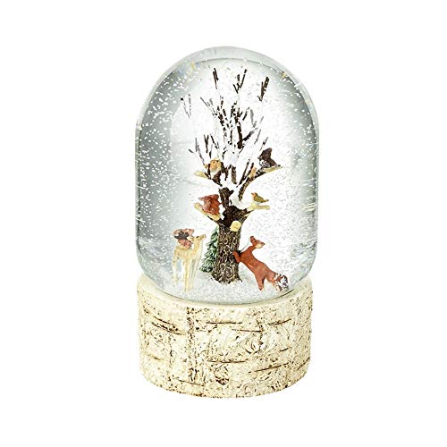 Adorno de Navidad: bola de agua invernal con cúpula decorativa de animales del bosque 2