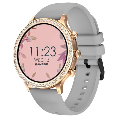 Image of GameSir GenDiva Smartwatch for Women with Bluetooth Calling, 1.69 inch AMOLED Display, 100+ Sports Modes, Health & Sleep Monitor, Voice Assistant, IP68 Waterproof, Long Battery Life, (Grey)