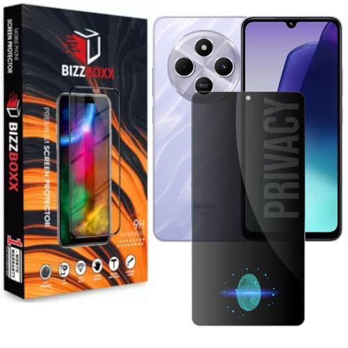 Image of Compatible With Redmi A5 Privacy Screen Protector - Anti-Spy Tempered Glass, Fingerprint Working, Protect Sensitive Information, Privacy in Public Spaces, 6.88 Inch - Pack of 1