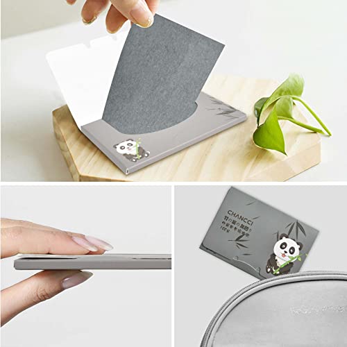 200 Blätter Öl Absorbierende Gewebe, Gesichtsöl-Löschpapier Natürliche Weich Öl Löschpapier Blätter, Gesichtspflege Blätter Papiere, Face Oil Blotting Papers für Frauen und Männer (Bambus-Kohle)