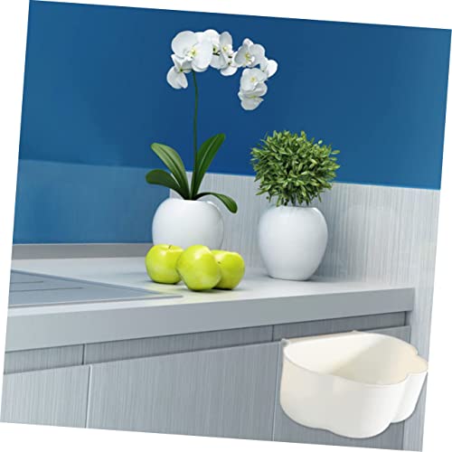 Caneca de basura colgante rectangular para cocina blanca miniatura 7