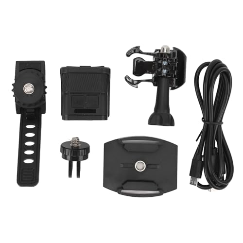 Denash Telecamera per Manubrio Bici, Registratore per Bicicletta Impermeabile 1080P, Telecamera per Sport All'aria Aperta Wi-Fi Anti-vibrazione Grandangolare da 120 Gradi