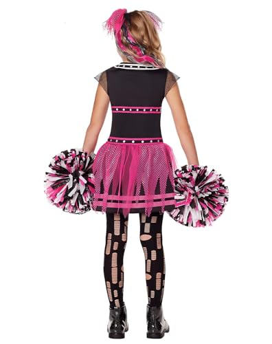 Disfraz completo de animadora zombie para niñas, talla small miniatura 2