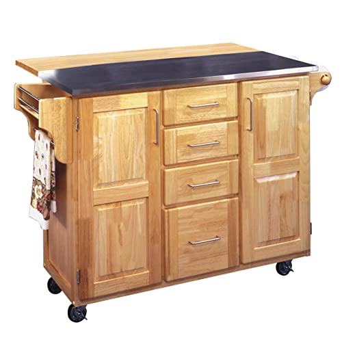 Homestyles General Line Mobile Kitchen Cart with Stainless Steel Top and Drop Leaf - image 1