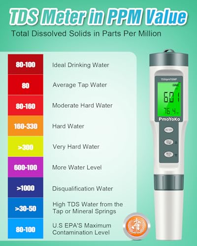 ph meter digital ph tester pen 3 ph calibration powders 001 ph accuracy pocket size lcd display for household drinking pool and aquarium