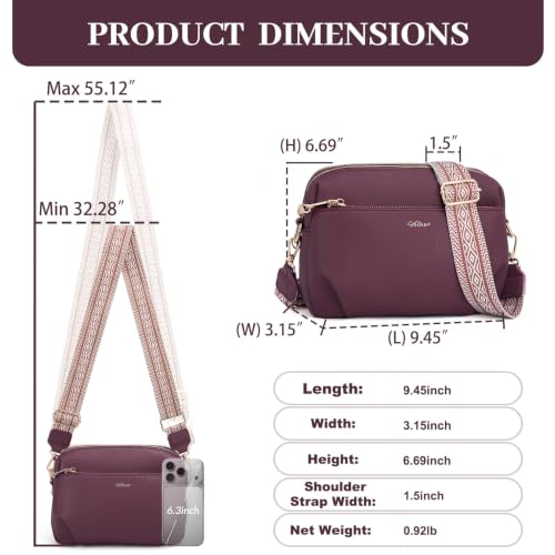 Image of Crossbody Bag for Women Vegan Leather Handbag Purse Anti Theft RFID
