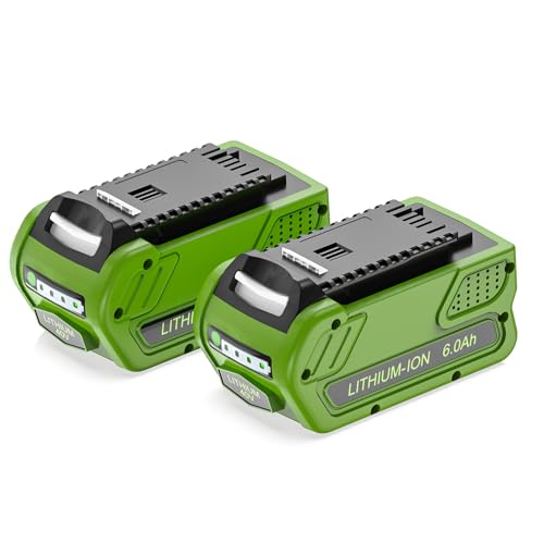 2Pcs 6Ah Replacement for Greenworks 40V Battery G40B2 G40B4