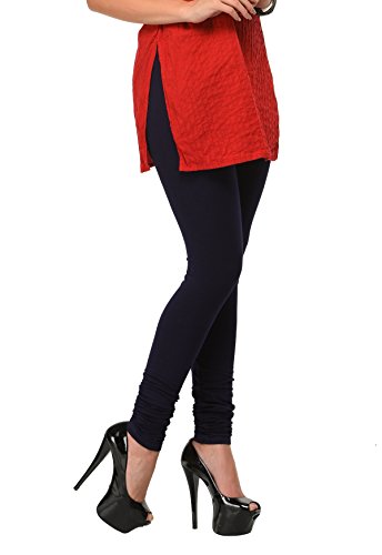 Image of Frenchtrendz Women's Cotton Spandex Stretchable Mid Rise Slim Fit Churidar Leggings Pull On