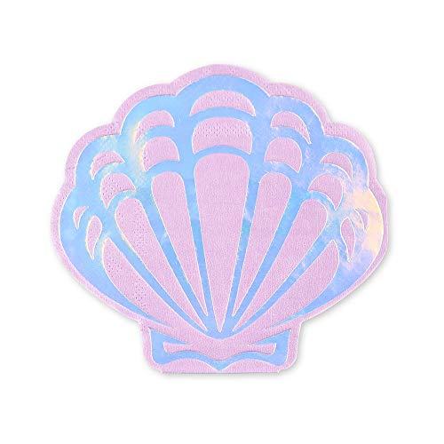 Weddingstar Cute Special Occasion Paper Party Napkins - Mermaid Seashell - Set Of 40