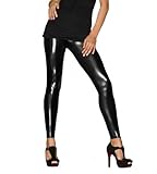 Hergestellt in der EU. Leggings in Lackleder-Optik 120 den, schwarz, Gr. 4