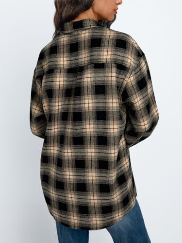 Trendy Queen Women Shackets Long Sleeve Flannel Shirts Button Down Blouse Plaid Tops Fall Outfits Fashion Winter Jackets 20254