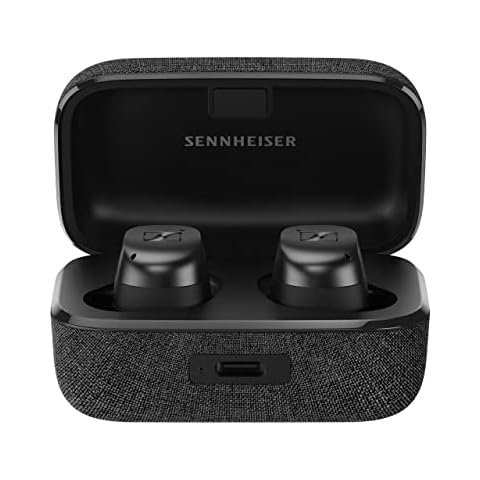 Sennheiser MOMENTUM True Wireless 3 Earbuds - Bluetooth In-Ear Headphones for Music and Calls with Adaptive Noise Cancellation, IPX4, Qi wireless charging and 28-hour battery life, Graphite Cover