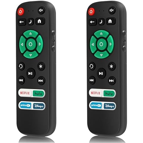 2 Pack Replacement Remote Control Only for Roku TV, Fit for TCL/Onn/Hisense/Element/Sharp/Philips/Westinghouse/Insignia/JVC/RCA/Hitachi/Sanyo Roku TV (Not for Roku Stick and Box) Cover