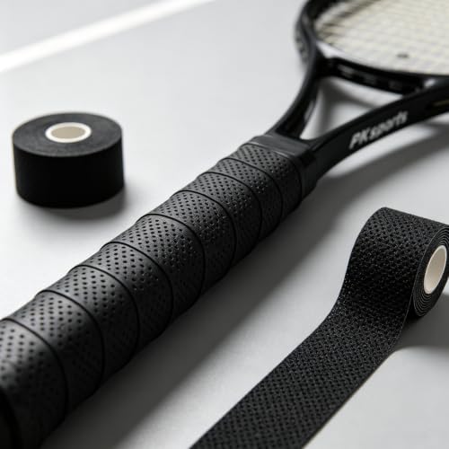Image of Badminton Grip, 9-Piece Overgrip Set with Dry Grip Technology, Anti-Slip Performance for Intense Training and Competitive Matches, Multi-Color Handles with Secure Sealing Strips