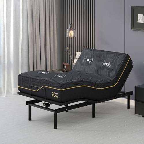 Twin XL Adjustable Bed with Charcoal Gel Mattress