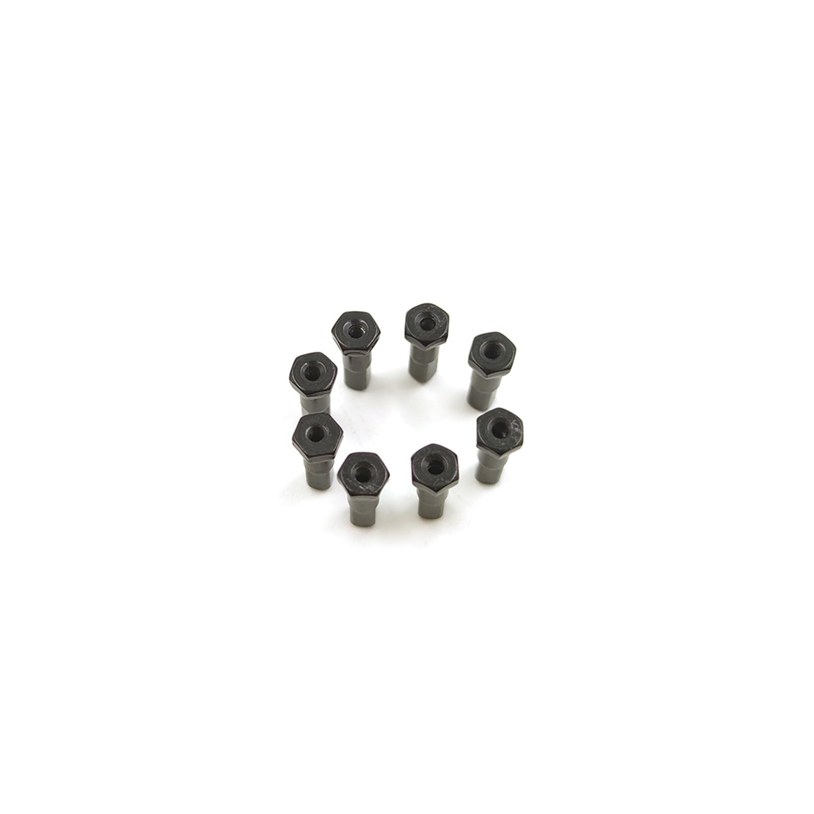 Sechskant-Speichennippel, 14 G, 14 mm, schwarze Aluminiumlegierung, Gewicht 0,35 g/Stück, Rennrad-Teile, 24 Stück