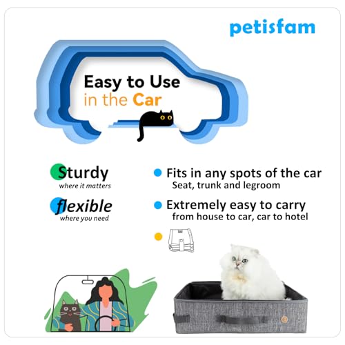 Arenero portátil con tapa para gatos grandes miniatura 3