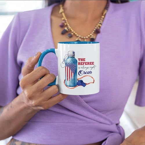 Taza personalizada con silbato de fútbol y botella de agua miniatura 2