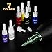 Tattoo Gun Kit Wireless Rotary Tattoo Machine Pen Kit with 1PCS Battery and 20 Pcs Cartridge Needles 7 Colors Ink Complete Tattoo Supplies RN-TK2004-1