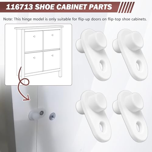 Image of 4 Pack Shoe Cabinet Hinge Stopper Replacement Part #116713
