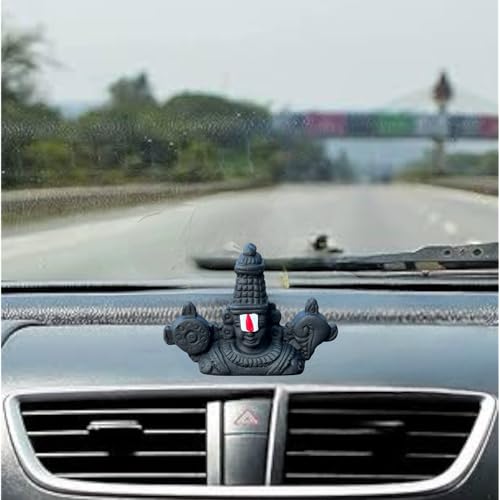 Image of Tirupati Balaji Idol for Car Dashboard, Venkateswara Swamy murthi, Vaastu Advised Balaji Statue - Tirupati Balaji Murti Idols for Pooja Room (Black Small 6 CM)