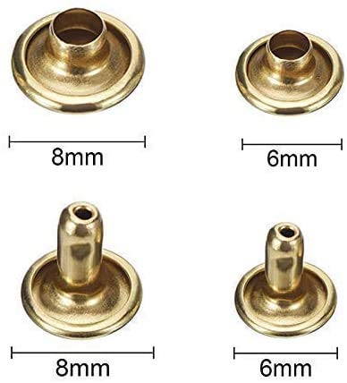 Set 180 Rivetti Per Pelle - 3 Taglie (6-8mm), 4 Colori, Con Strumenti, Per Fai Da Te E Riparazioni - Foto 9