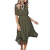 Alaster-Womens-Chiffon-Short-Sleeve-Casual-Midi-Dress-Irregular-Hem-Summer-Dress Alaster Queen Women's Chiffon Short Sleeve Casual Midi Dress Irregular Hem Summer Dress