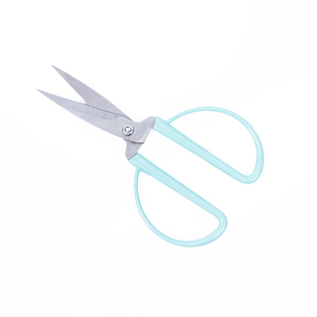 Craftelier Vintage Stainless Steel Scissors, Large Handle, Turquoise - 5 cm Blade, Ambidextrous, Papercutter, Cardstock, Ribbon, Scrapbooking