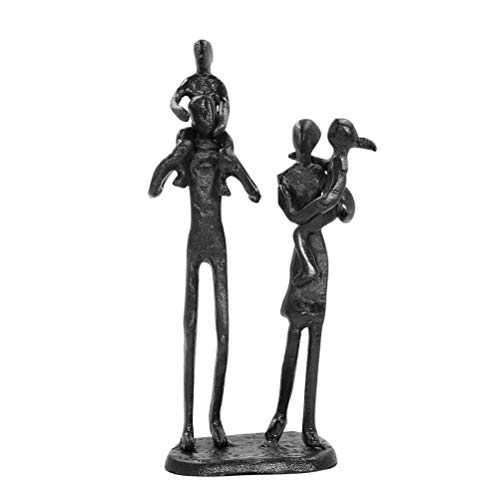 Aoneky Familie Figur Statue - Metall Kunst Skulptur Geschenk für Jahrestag, Geburtstag?Dekoration für Haushalt und Büro (Familie von 4)