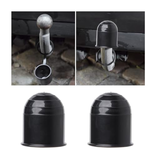 4 Tappi Per Gancio Traino Con Anello Di Sicurezza – Copertura Proteggisfera 50mm In PVC, Antiruggine Per Auto, Camper E SUV