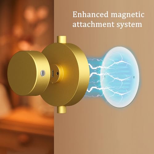 Apliques de pared LED recargables de 70cm dorados con mando 6