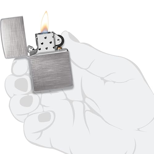 Encendedor Zippo Linen Weave Plateado miniatura 3