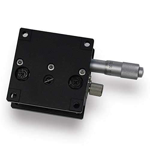 Jieotwice 60mm*60mm Z Axis Optical Displacement Platform High Precision Micrometer Height Adjustable Sliding Stage Sliding Table LZ60
