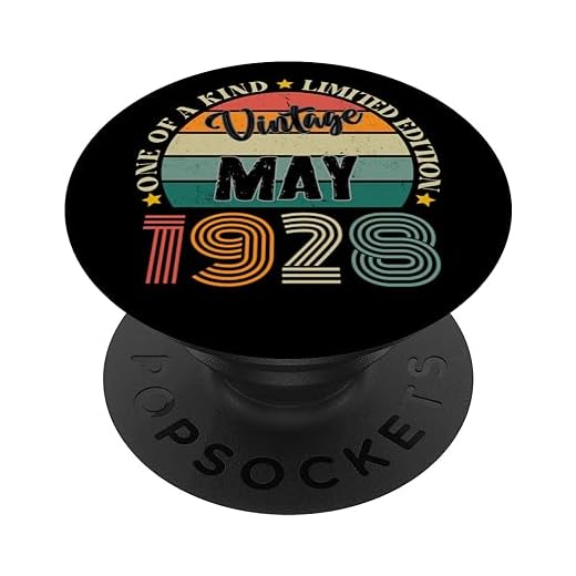 96 Años Vintage Mayo 1928 96 Cumpleaños Retro PopSockets PopGrip Intercambiable